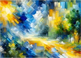 Üveg kép - Absztrakt napos nap (70x50 cm)
