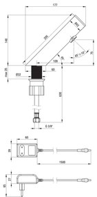 Deante BQR_P28V - Érintésmentes mosdócsap SENSE 230/6V csiszolt acél