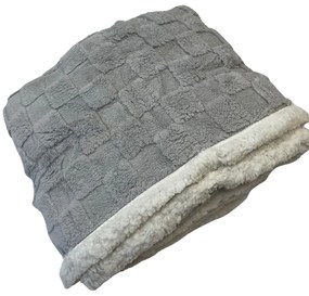 Luxus báránytakaró világosszürke mikroplüssből 200x230cm TiaHome
