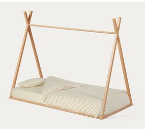 Natúr színű bükkfa házikó alakú gyerekágy ágyráccsal 90x190 cm Maralis – Kave Home