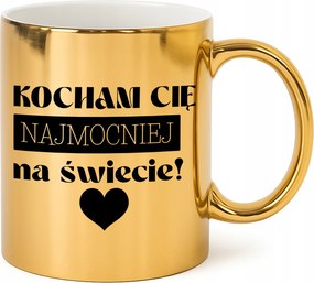 Arany Bögre Ajándék Pároknak Évforduló Pároknak Szeretlek A legerősebben