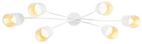 Modern mennyezeti lámpa fehér 6 lámpás - Lofty