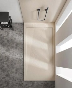 AREZZO design STONE pala hatású öntött márvány zuhanytálca, 120x90 cm-es, beige (2 doboz)