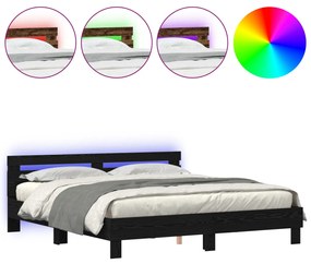 Faágykeret Fekete tölgy Tömör fa 200 x 200 cm Tartós Modern