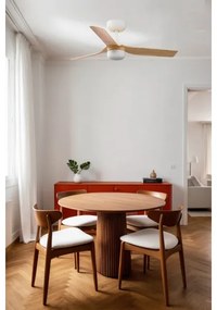 FARO 33821WT-1TW-LED Dimmelhető ventilátor MINI PUNT S 10W/230V barna/fehér átm.90 cm WT + távirányító