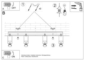 Sollux SL.0461 - MERIDA 4xGU10/40W/230V szürke spotlámpa