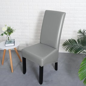 Magastámlás, hosszú székhuzat (vízálló műbőr, rugalmas, mosható, szürke)