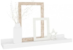 4 db magasfényű fehér fali polc 40 x 9 x 3 cm