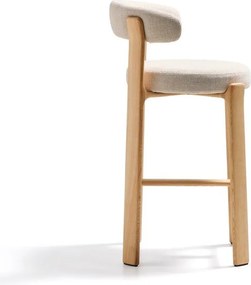 Bézs-világos natúr színű kőrisfa bárszék (ülésmagasság 75 cm) Granite – Kave Home