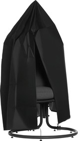 Outsunny Védőfedelet Függő Székhez Vízálló Szélálló Zippzáros 210D Oxford Anyagból Függő Kosár Lengőszékhez Hintaágyhoz Ø115 x 190H cm Fekete | Aosom