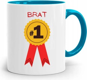 Kék Bögre Ajándék Testvérnek Első Számú, fényképes nyomattal