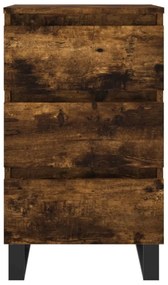 2 db füstös tölgy színű szerelt fa éjjeliszekrény 40x35x69 cm