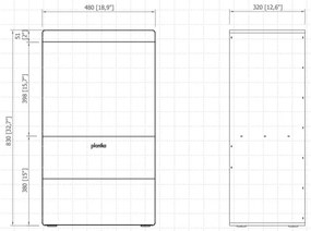 Planika STEAMY - Vízgőz kandalló távirányítással 83x48 cm 125W/230V