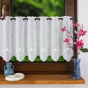 Irigy Hímzés. Varrott Virágok, Len UTÁNZAT-310 cm széles x 40 cm magas