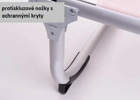 DIVERO Összecsukható kerti nyugágy tetővel 187 cm bézs