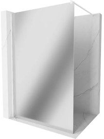 Mexen Kioto, Walk-In zuhany paraván 80 x 200 cm, csillár 8 mm, fehér profil, 800-080-101-20-50