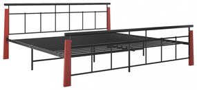 fém és tömör tölgyfa ágykeret 200 x 200 cm