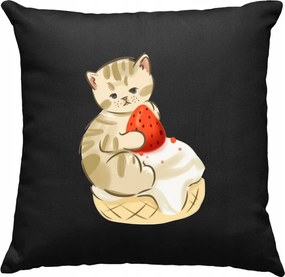 Cica párna eper Sweet, fekete