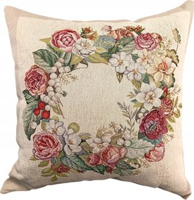 Dekoratív párnahuzat 45x45 cm Virágkoszorú
