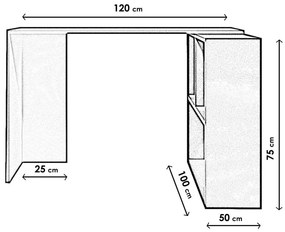 PC asztal Canada (fehér + sárga). 1088240