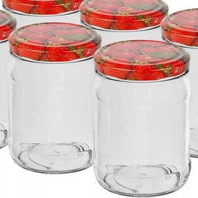 Browin 11252 Twist befőttesüveg készlet 500 ml, 6 db, fedéllel