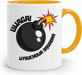 Szomszédnak Sárga Ajándék Bögre fényképes nyomtatással