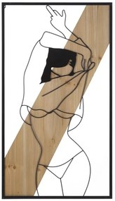 Fali panelléc -a- vas és fa 50x2x90cm