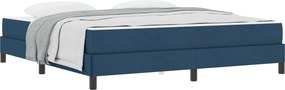 vidaXL Boxrugós ágy matracmal Kék 180 x 200 cm szövet
