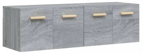 2 db szürke sonoma színű szerelt fa faliszekrény 60x36,5x35 cm