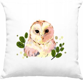 Bagoly párna Bagoly kedves virágok 1 fehér