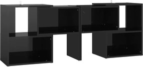 vidaXL magasfényű fekete szerelt fa TV-szekrény 104 x 30 x 52 cm
