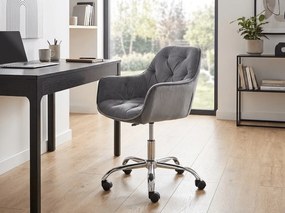 Irodai szék Q-190 VELVET, szürke