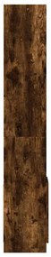 füstös tölgy színű szerelt fa magasszekrény 92 x 33 x 180 cm
