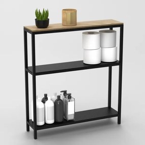 Fürdőszoba állvány 67x60 cm fekete