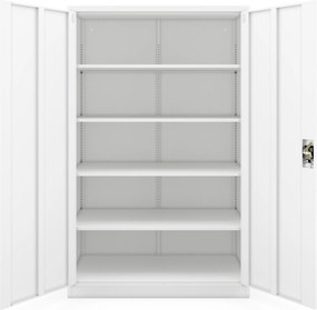 Fém irodai szekrény fehér JAN II D600 1150 x 1850 x 600 mm