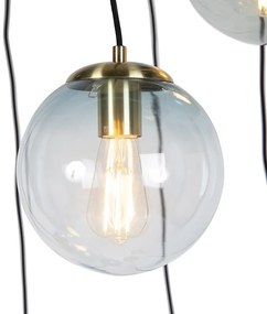 Okos függőlámpa sárgaréz 7-lámpás, WiFi ST64-gyel - Pallon