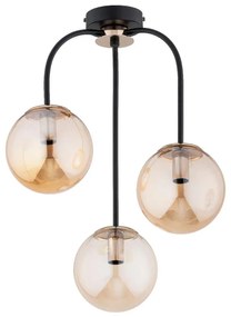 Felületre szerelhető csillár GAMMA 3xE14/10W/230V fekete/arany