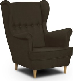 MALMO Füles fotel Szürke/sötétbarna