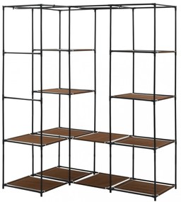 barna sarokruhásszekrény 130 x 87 x 169 cm