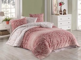 Pamut ágytakaró Fatima Pink TiaHome - 140x220cm + 1 db 50x70cm