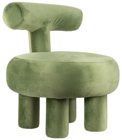 Világoszöld bársony fotel Abrazo – Leitmotiv