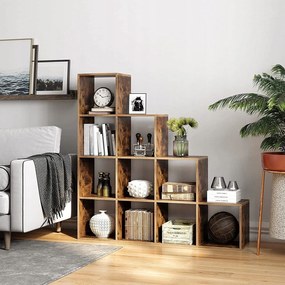 Lépcsőpolc barna 130 x 130 x 29 cm