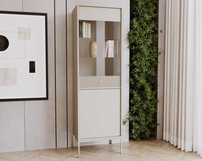 Üveges vitrin kasmír színben. MAGGIORE