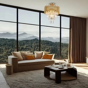 Csillár rúdon MADISON 9xE14/40W/230V arany