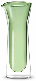Borosilicate hőálló duplafalú üvegkancsó, 800ml, zöld