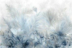 Fotótapéta Flizelina Grafika Növények Kék Levelek Boho 152,5x104 ragasztó