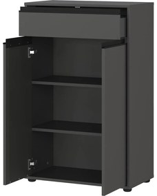 Antracitszürke magas fürdőszoba szekrény 63x98 cm Lemont – Germania