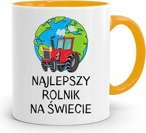 Gazdálkodóknak Sárga Bögre A Világ Legjobb Gazdája fényképes nyomtatással