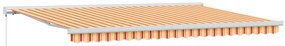 Manuális Behúzható Napernyő Sárga és Narancs 500x300 cm