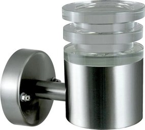 POLUX 300492 CRYSTAL Modern Kültéri Fali Lámpa Ezüst LED IP44
